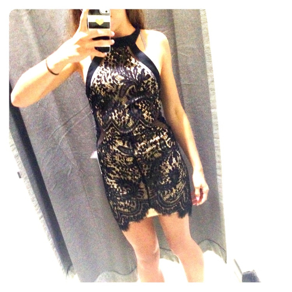 Black lace dress
